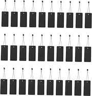 OSALADI 200 Set Clothing Tags with String Black Paper Hanging Price Tags for Wedding Favors Minimalist Design Labels for Clothing Versatile Use for Various Purposes