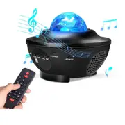 Nevenka 3 in 1 Galaxy Projector with LED Nebula Cloud/Moving Ocean Wave Night Light for Kid Baby, Built-in Music Speaker Voice Control