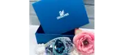 (NEW) Swarovski Crystal PONY BANGLE Cuff Ocean Blue & Purple Crystals 1110336