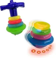 1pc Multicolour Spinning Top Light up Flashing Spinning Tops with Light up Top Spinner Light Up Spinning Top for Gift Spinning Tops for Kids,Random Color Toddler Gyroscope,Novelty Spinning Tops