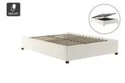 Brosa Gaslift Bed Frame (Off White, Queen)