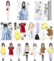 Magnetic Paper Dolls, Paper Dress Up Dolls, Magnetic Dress Up Dolls, Costume Dress Magnetic Princess Paper Dolls Cutouts - Creative Fashion Dress Up Paper Doll Magnet Outfit For Children's Day Christm