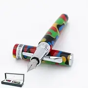 [Monteverde] USA People of the World Fountain Pen (Kuna) - Broad Nib - Premium Pen for Men & Women, Perfect for Office, Business, School, Gifts, Journaling, Autographs