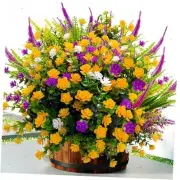 20 PCS Artificial Flowers for Outdoors, Fake Flowers Outdoor UV Resistant