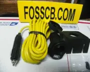 Wilson 305203ECUSB 12 Foot Extension Cord w/ 12V Socket + 2.4 Amp USB