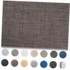Placemats Set of - Easy Clean Woven Vinyl Placemats for Dining 8 A-black/Brown