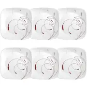 Corelle Splendor - 9" Square Luncheon Plates - White/Gray/Red - Set of 6 - NIB