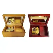 Vintage Wooden Musical case music Box Jewelry