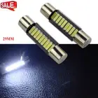 2PC 28MM 29mm LED White 4014 SMD 9 Dome Sun Visor Vanity Mirror Light Bulbs 12V