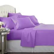 Egyptian Cotton Percale All Size Sheet Set Anti-Pilling - Purple