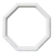 Fixed Octagon Vinyl Window 24 in. x 24 in. x 2-3/4-in Jamb Insulated Glass White