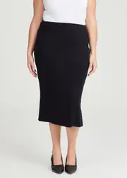 [Taking Shape] Taking Shape Bamboo Base Long Pencil Skirt Size 16 in Black - Plus Size Women's Basics Black