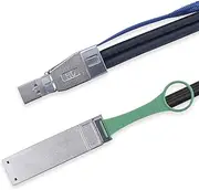 SFF-8644 to QSFP (SFF-8436) DDR Hybrid Mini SAS Cable, External Copper SAS Cable for NetApp DS4243 DS4246 DS2246, 100-Ohm, 3-Meter(9.8-ft)