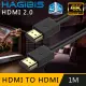 HAGiBiS HDMI2.0版4K高清畫質影音傳輸線【1M】