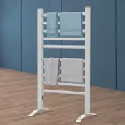 Advwin 10 Bars Electric Heated Towel Rail Wall Mountable Drying Rack Freestanding Clothes Dry Warmer