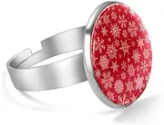 [FVQL] Adjustable Ring for Girls, Winter Pattern Snowflake