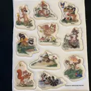 Vintage American Greetings Puffy Scratch & Sniff Wiffer Stickers PINE Scent