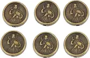 STOBOK DIY Jewelry Making 50pcs Virgin Mary Round Beads Alloy Spacer Beads Necklace Bracelet Craft Accessories