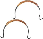 LAPYAPPE 2Pcs Vintage Scalding Teapot Handle Replaceable Kettle Grip for Pottery and Teapots Lightweight Rattan Comfortable Design
