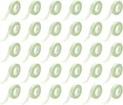 30pcs Green Eyelash Tape, Adhesive Fabric Eyelash Extension Tapes, Adhesive Breathable Micropore Fabric Tape Under Eye Tape for Eyelash Extension Supply