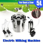 5L Electric Milking Machine Vacuum Pump Auto-Stop Milker Tool For Goat Sheep Cow