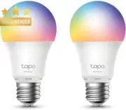 Smart Light Bulb E27 Multicolor 60W Wifi Alexa Google App Remote Timer 2 Pack