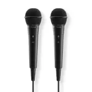 Dynamic Microphone 'Karaoke', 2.5M Jack Cable + Adapter, Merch/Arr., Kit Of 2
