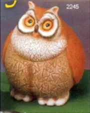 Ceramic Bisque Ready to Paint Hoots the Owl Bank 7" tall