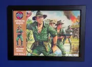 Airfix 1/32 WWII Australian Infantry Brown Box 1972 Framed A4 Size Poster Sign