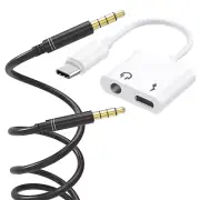 Standard 2in1 Type-C 3.5mm Audio Cable & Aux Cable f Samsung Galaxy S20 FE 5G US