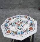 24" Inlay Marble Coffee Table Top for Living Room