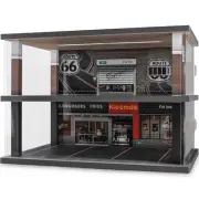 1:24 Scale Car Model Display Case with Parking Lot Scene for Car Model Toys a...