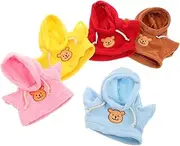 Vaguelly Fashionable Bear Outfits 5pcs Plush Animal Clothing Stuffed Animal T-shirts Bear Sweaters