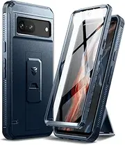 [Dexnor] for Google Pixel 7 5G Case, [Built in Screen Protector and Kickstand] Heavy Duty Military Grade Protection Shockproof Protective Cover for Samsung Google Pixel 7 5G - Navy Blue