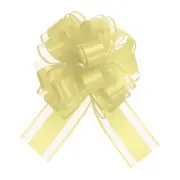 20pcs 6 Inch Large Big Pull Bow Organza Gift Wrapping Bows Ribbon, Yellow