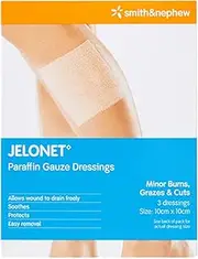 Jelonet Non Medicated Paraffin Gauze Wound Dressings, 10 cm x 10 cm Size (Pack of 3)