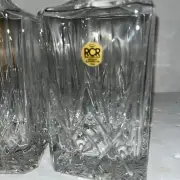 Vintage Set With Tags Royal Cristal Italia Capri Decanter Crystal Wine Alcohol