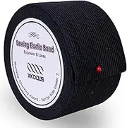 XKDOUS Elastic Band for Sewing, 2 Inch 7 Yards Black Knit Elastic Bands for Sewing Waistband Clothes and Pants Waist, High Elasticity