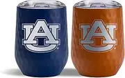The Memory Company | Licensed NCAA 2-Pack SS Stemless Dimpled Wine Tumblers,Auburn University