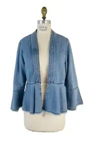 Tommy Bahama Devin Indigo Open Jacket LT Storm Wash Small