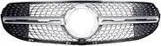 Front Grille Racing Grill Tuning Match Replacement Trim Compatible For Benz GLC X253 C253 2015-2022 GT Diamond Grille(20 Diamond Silver)