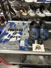 Brand New Crocs Post Malone Size M11 Black And Blue