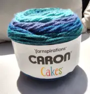 Yarnspirations Caron Cakes Yarn - Blueberry Shortcake - Blue Teal Green Seafoam