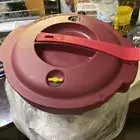 NEW Tupperware Microwave Pressure Cooker Burgundy Color ~ $159 Retail New No Box