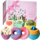 Bath Bombs, 7 Natural Bath Bomb Gift Set, Handmade Bubble Bathbombs for Women...