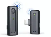 Wireless Lavalier Microphone, Upgraded Plug-and-Play HD Mic