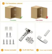 10 Pack Frameless Full Overlay Soft Close Concealed European Hinges