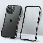 For iPhone 16 15 14 13 12 Pro Max LUPHIE Aluminium Metal Bumper Shockproof Case