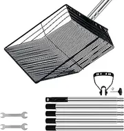FwQoFvk Large Chicken Poop Scooper with Ergonomic Grip, 35.43 to 74.8” Adjustable Chicken Coop Scoop, Chicken Litter Shovel for Goat Stall Stable Cleaning