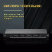 EQ-215 2-Channel 15-Band Equalizer 1U Rack Mount Stereo Graphic Equalizer Y4U6